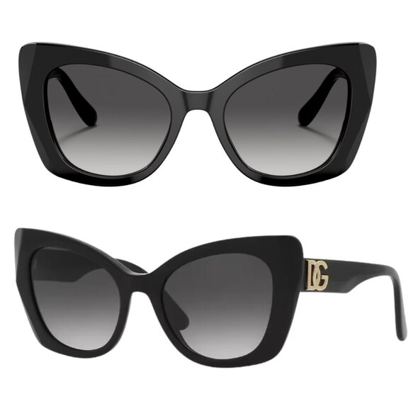 Dolce & Gabbana Women’s Cat Eye Sunglasses DG4405 Black - Picture 1 of 9